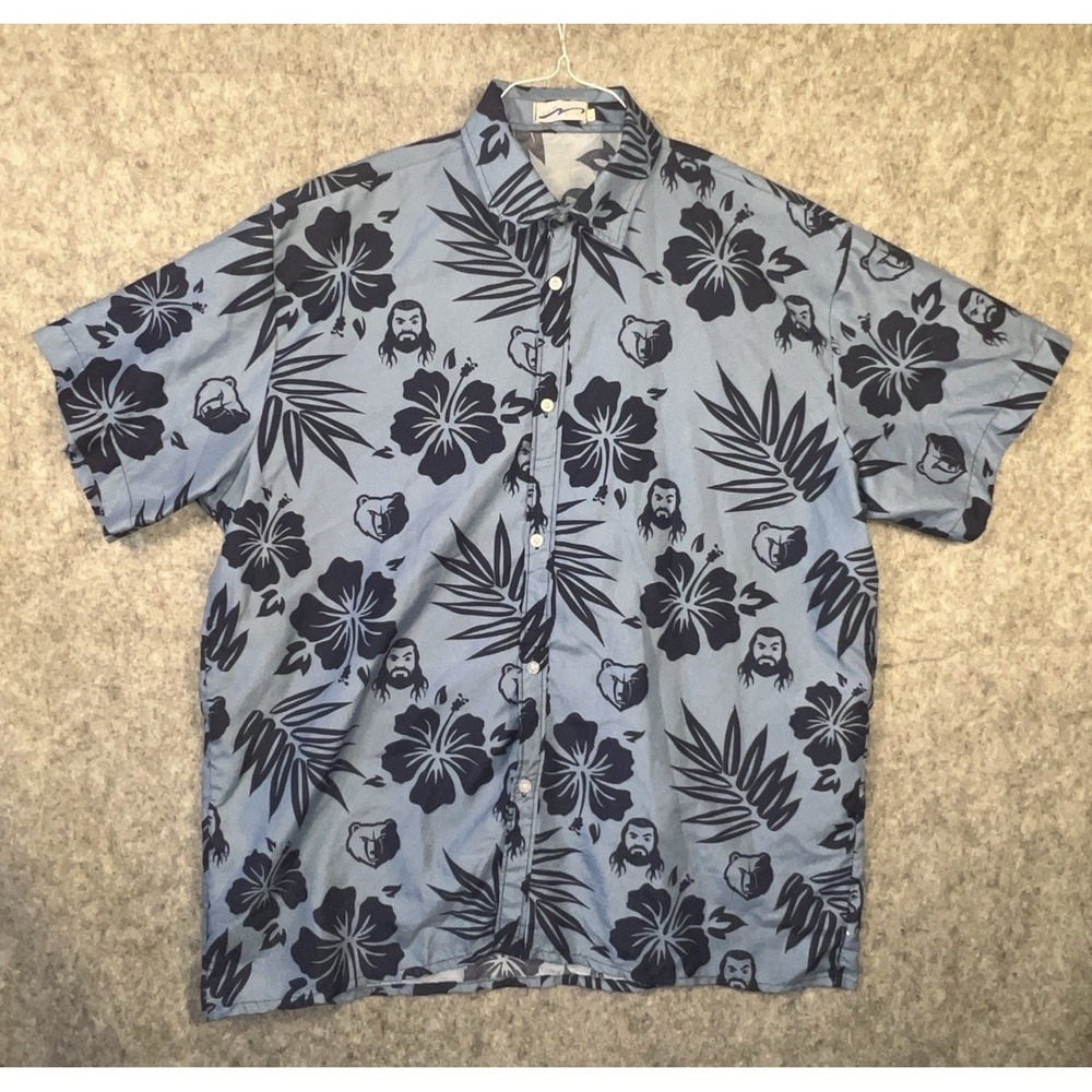 Men's‎ XL Blue Tropical Steven Adams Memphis Grizzlies Hawaiian BWM Global Shirt